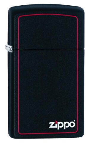 Black Matte Slim w/Zippo & Border 1230(19)