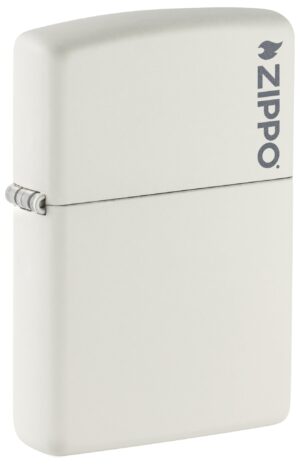 Classic White Matte Zippo Logo
