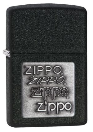 Zippo Pewter Black Crackle