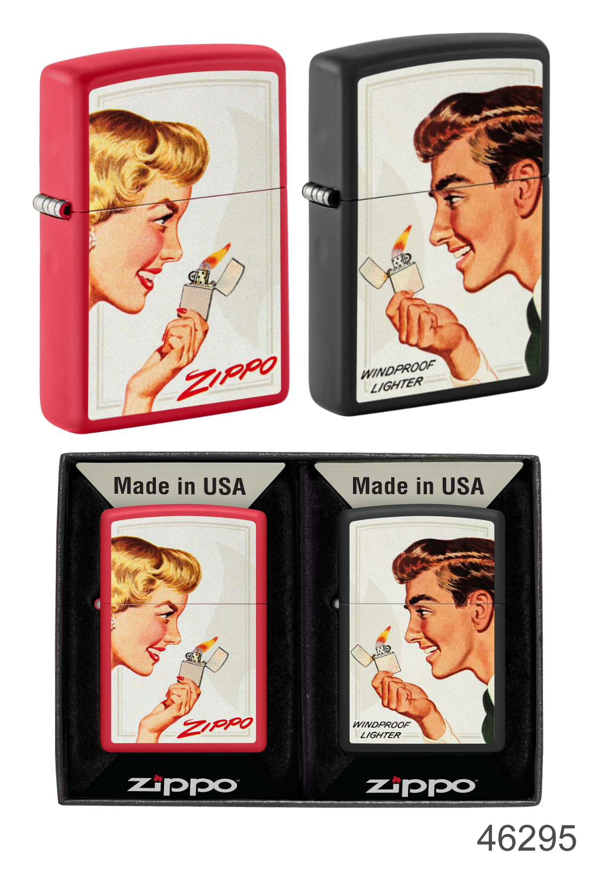 Vintage Ad Lighter Set