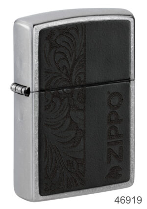 Black Zippo Leather Emblem
