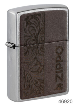 Brown Zippo Leather Emblem