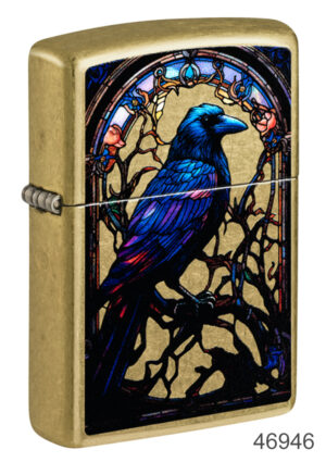 Stained Glass Raven