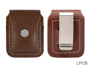 Lighter Pouch With Clip - Brown